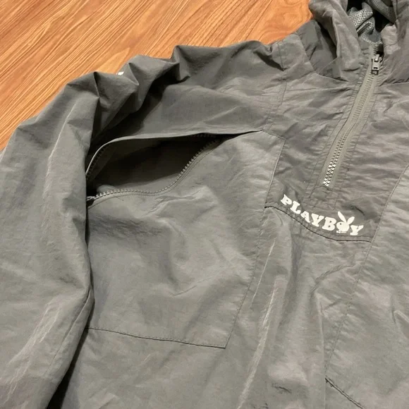 Pacsun playboy grey lightweight windbreaker